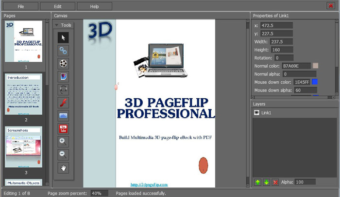 3d page flip editor