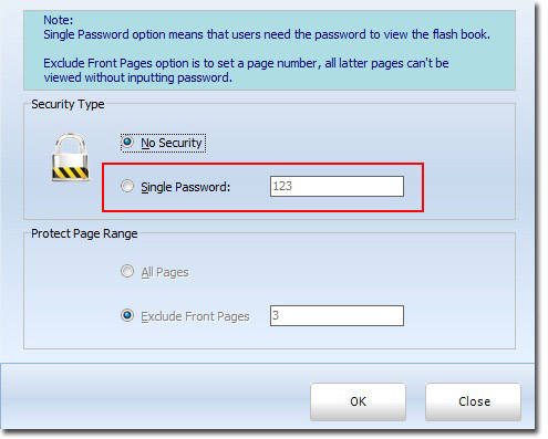 choose “Single Password” and enter your password