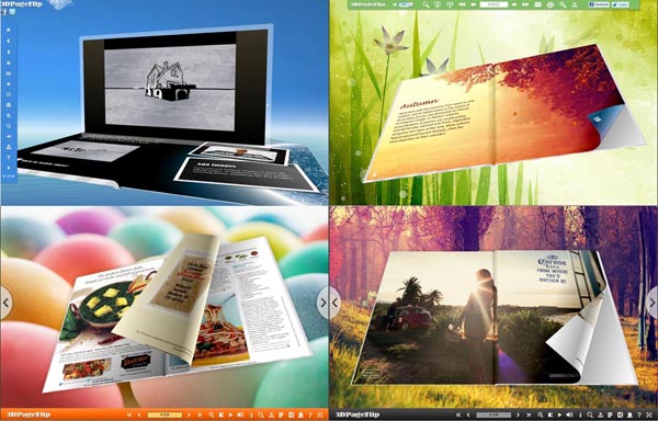 3D page flip eBook