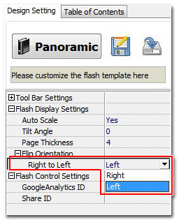 Tick “Right to Left” option