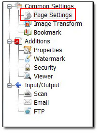 set the page size for the images flip page 