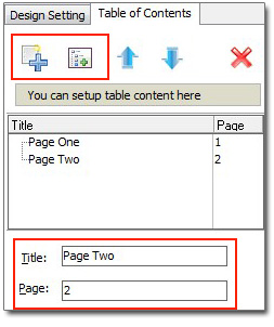 Tick Table if Content panel in 3D page flip book