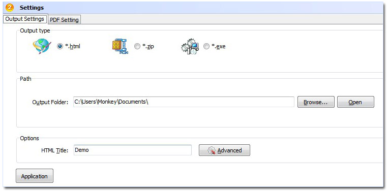 Make the settings you need on the right