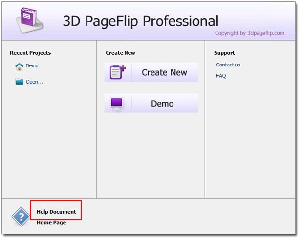 Launch 3D PageFlip Professional