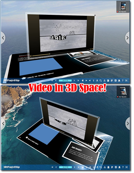 final effect for 3D video in eBook