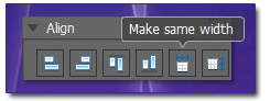 “Make same width” in “Align” and then “Make same height”