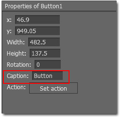  type your hint in “Caption” of “Properties of Buttons”