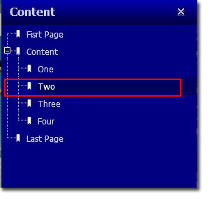 View the structure of the content