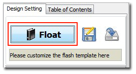 Click template button in the setting panel