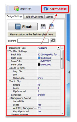 Design 3D flip book layout