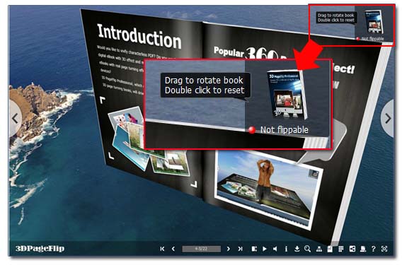 Drag to rotate book, double click to reset