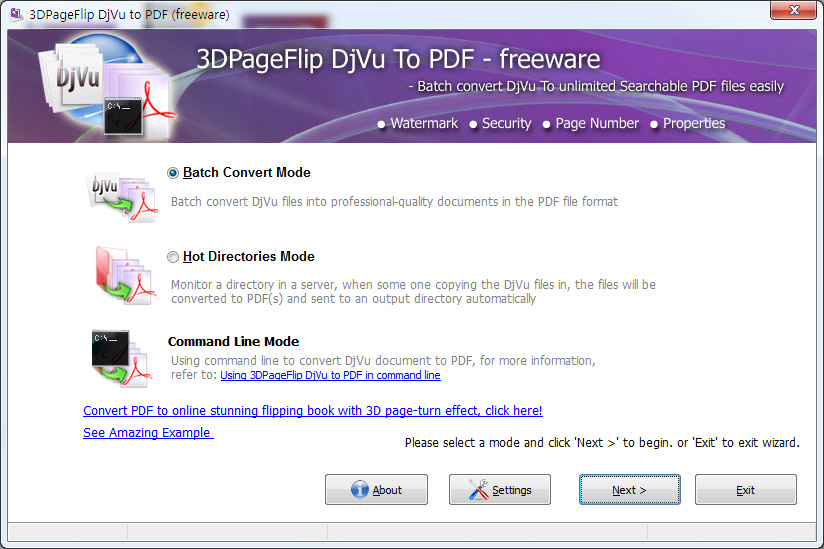 3DPageFlip Djvu to PDF - freeware screenshot 3DPageFlip Djvu to PDF - freeware screenshot