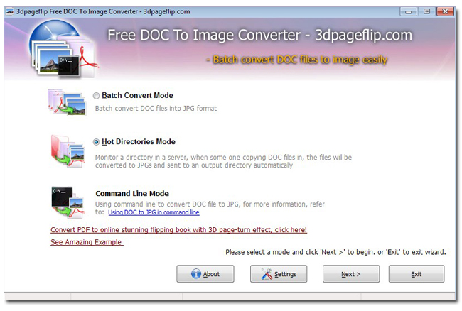 Free 3DPageFlip Doc to Image Converter 1.0 full