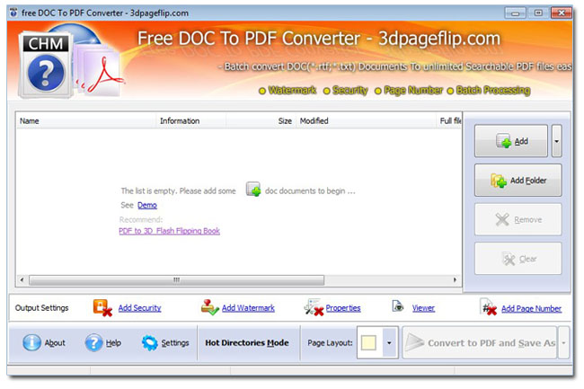 Free to batch convert Doc to PDF