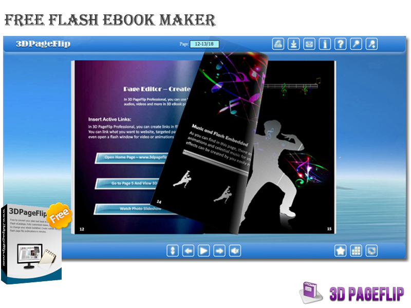 3DPageFlip Free Flash eBook Maker screenshot 3DPageFlip Free Flash eBook Maker screenshot