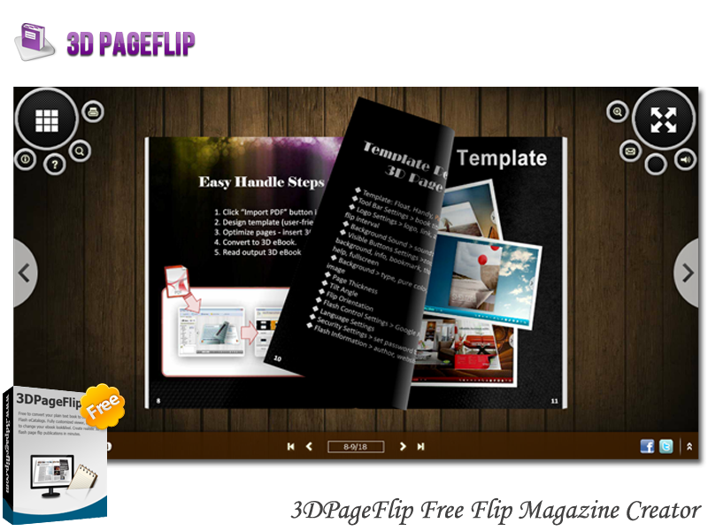 3DPageFlip Free Flip Magazine Creator 1.0 full