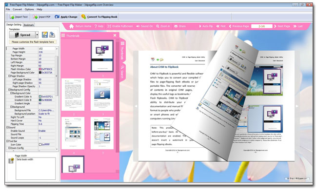 Free 3DPageFlip Paper Flip Maker