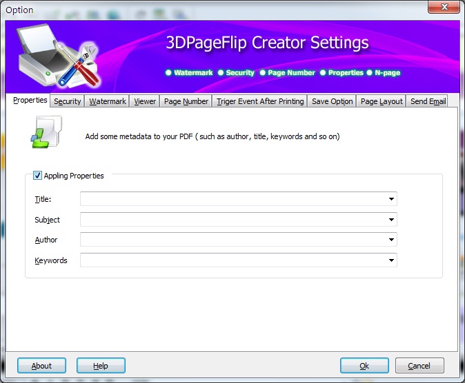 3DPageFlip PDF Creator - freeware screen shot