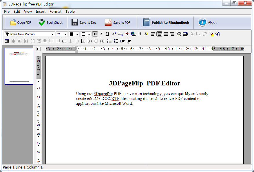 3DPageFlip PDF Editor  - freeware software