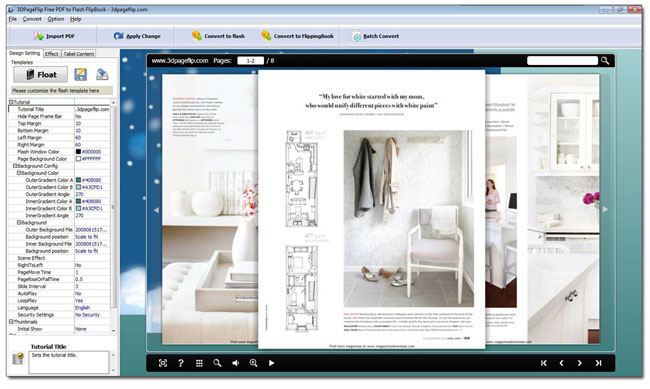Free 3DPageFlip PDF to Flash Flipbook 1.0 full