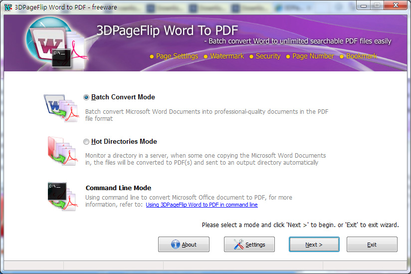 word to image freeware. 3DPageFlip Word to PDF Converter will run independently and it won't need