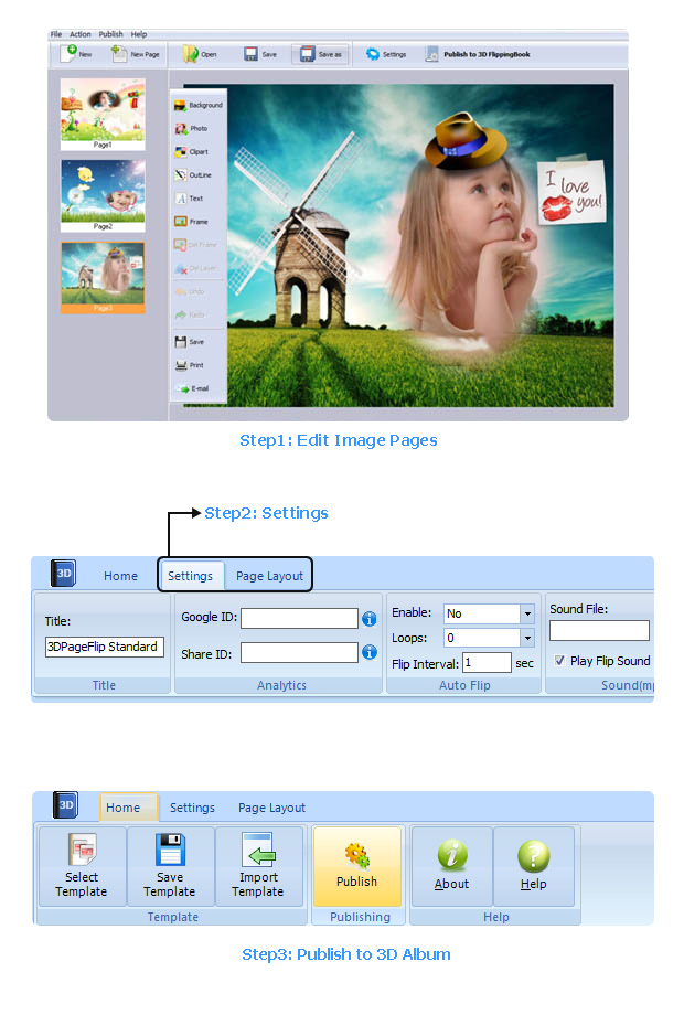 steps for FlipBook maker