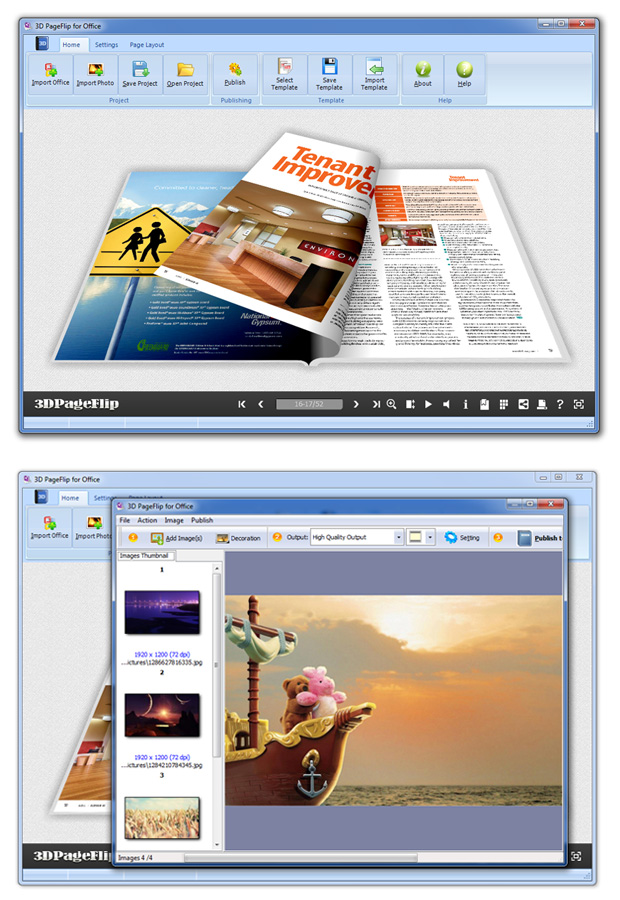 screenshots for FlipBook maker for office