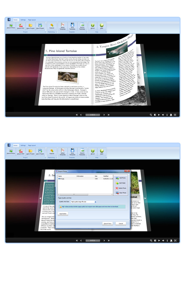 3DPageFlip for Photo - freeware screenshot 3DPageFlip for Photo - freeware screenshot