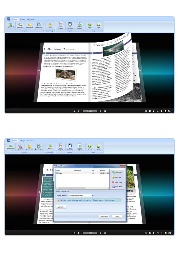screenshots for FlipBook maker