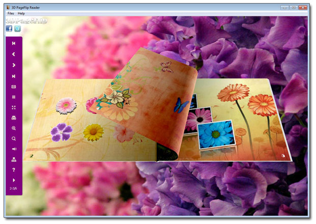 flowers 3D flipbook