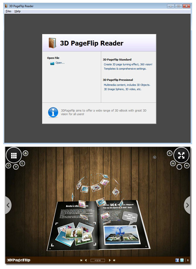 3D PageFlip Reader