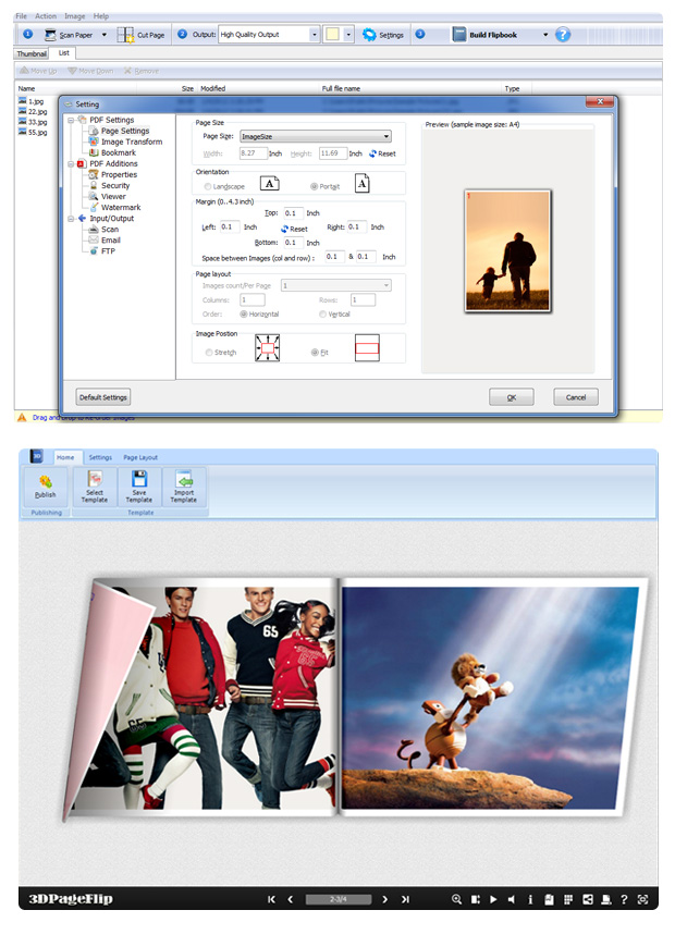 screenshots for FlipBook maker