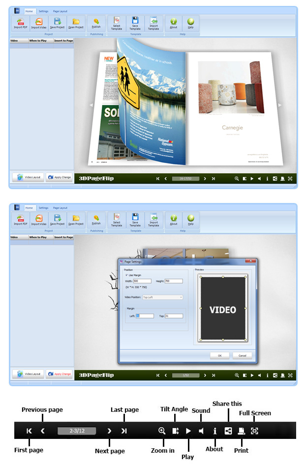 3DPageFlip for Video screenshot 3DPageFlip for Video screenshot