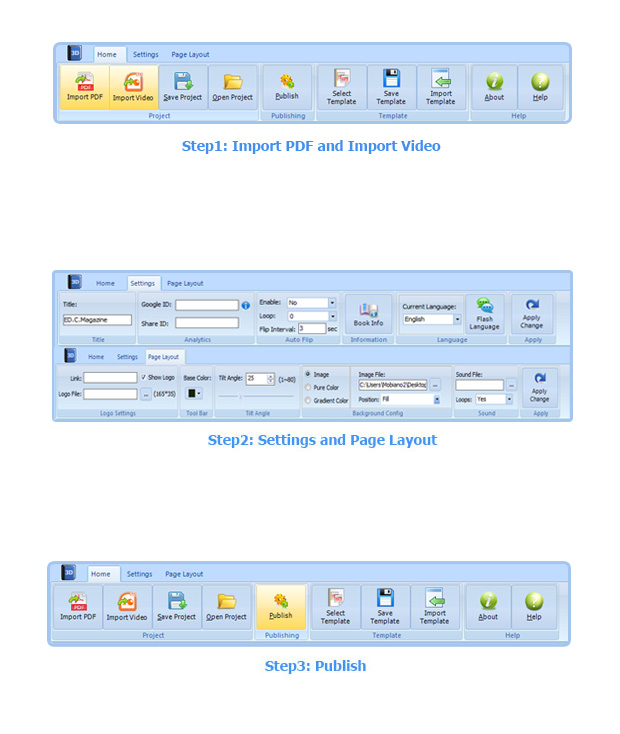 steps for FlipBook maker for Video