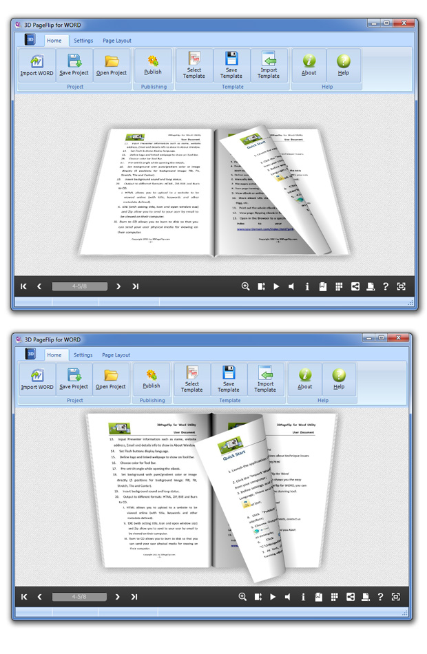 3DPageFlip for WORD screen shot