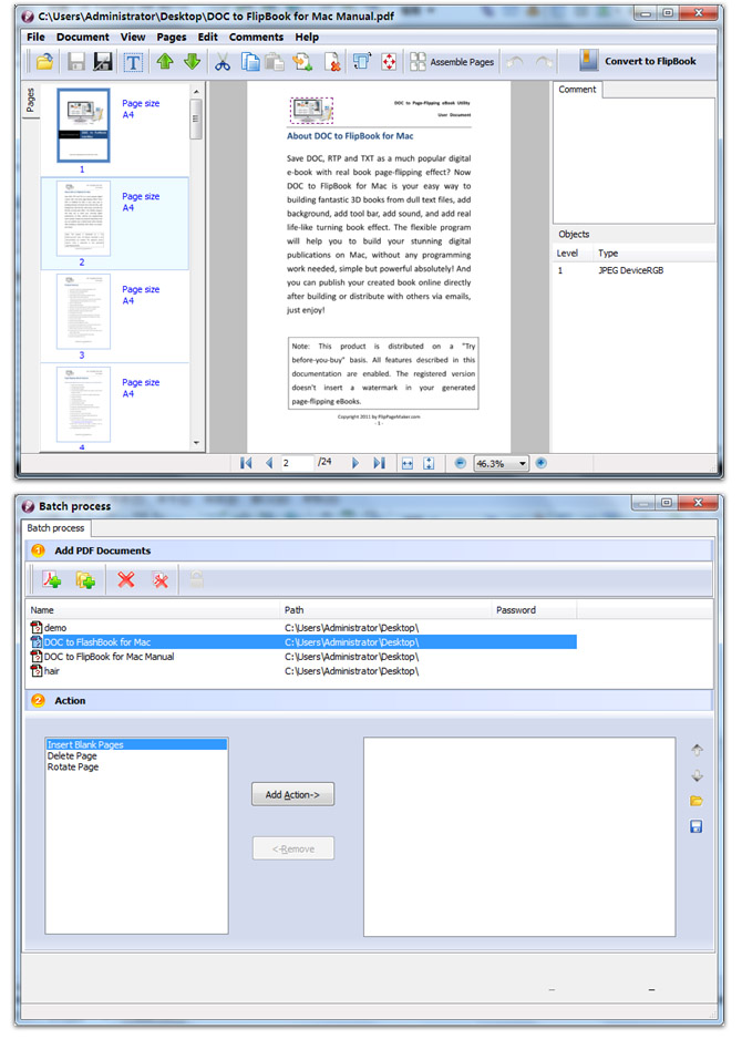 3DPageFlip PDF Editor screenshot 3DPageFlip PDF Editor screenshot