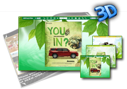 Greenery Template for 3D Page Turn Book