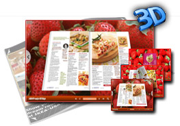 strawberry templates for 3D flipbook