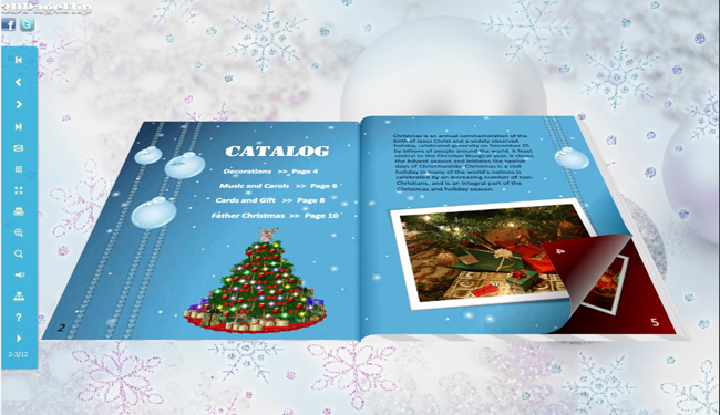 Christmas Style for Flipbook 3D Theme