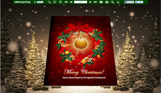 Christmas Tree Theme for 3D FlipMagazine 1.0 full