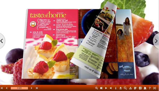 3D Page Flip Book Templates-Dessert Theme