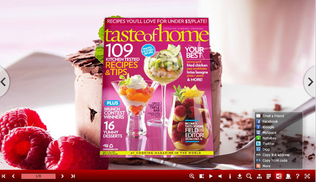 3D Page Flip Book Templates-Dessert Theme
