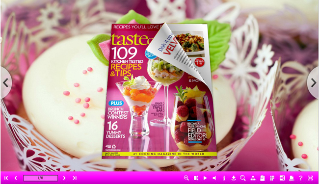 3D Page Flip Book Templates-Dessert Theme