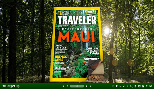 Windows 8 Forest Theme for 3D PageFlip Templates full