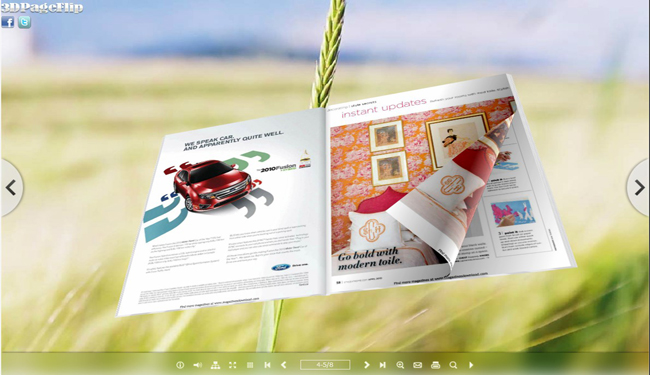 Grass Theme for 3D Flipbook