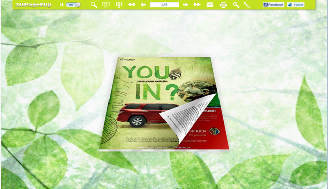 Greenery Template for 3D Page Turn Book

