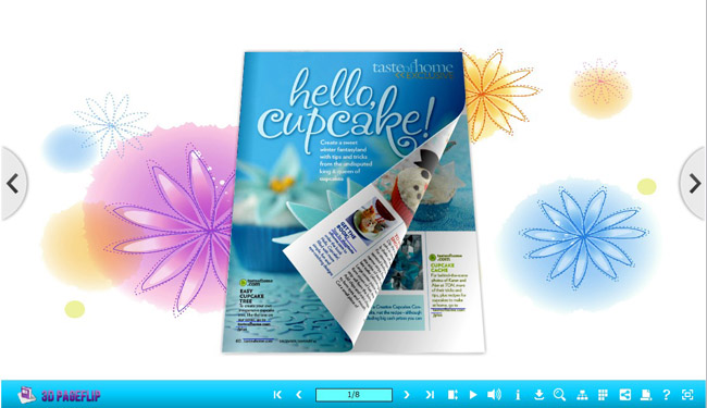 Joyful templates for 3D Page flip book