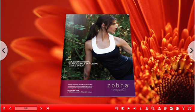 Windows 8 Red templates for 3D page flip book full