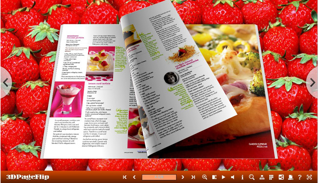 Strawberry Templates for 3D Pageflip Book