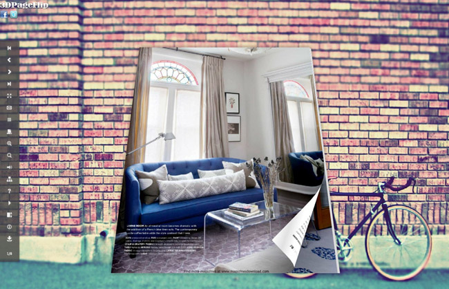Brick Wall Style Theme for 3D Page Turning Book